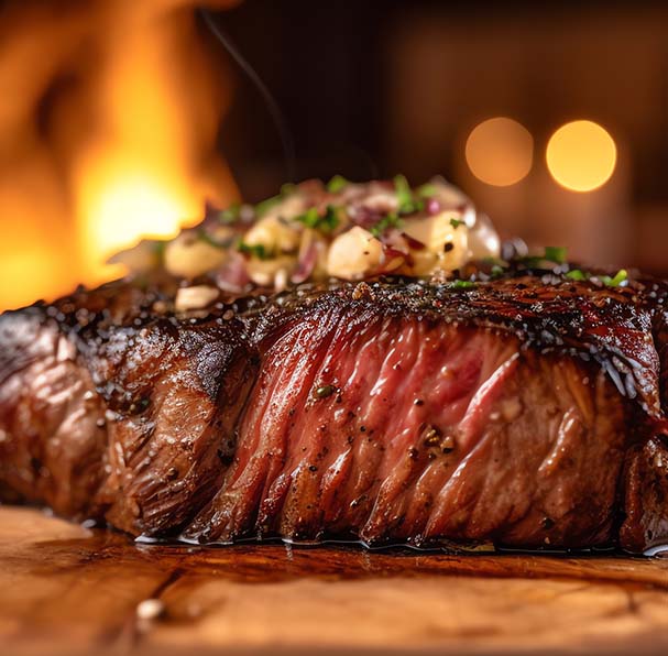Beautiful steak shot