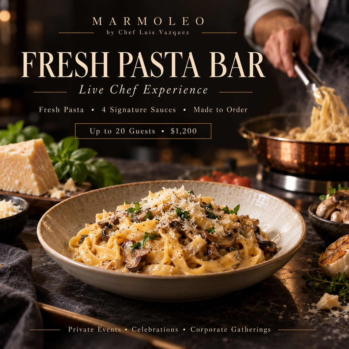 FRESH PASTA BAR – LIVE CHEF EXPERIENCE