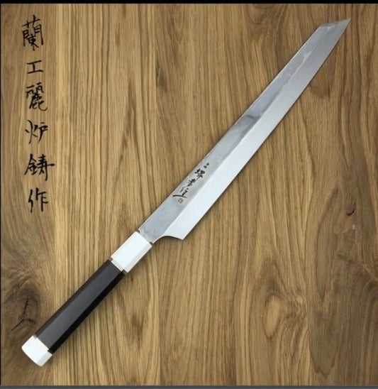 Sakai Takayuki Ginryu “Silver Dragon” Honyaki Sakimaru Takohiki 300mm