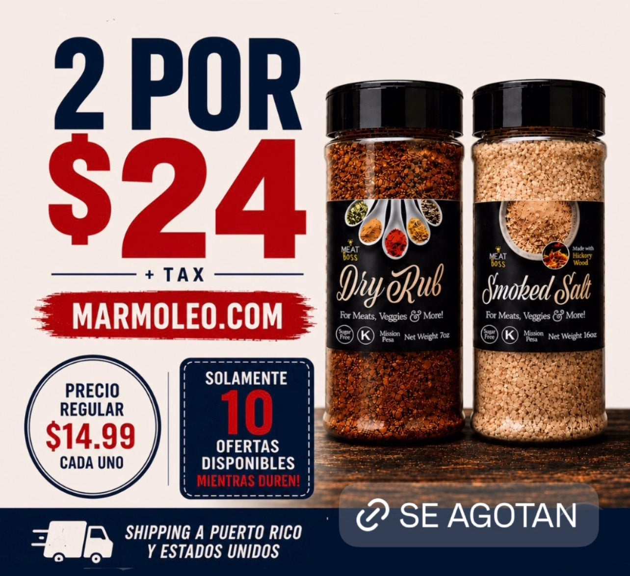 Sale | Dry Rub + Smoked Salt | 2 por $24